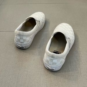 White checkered Vans